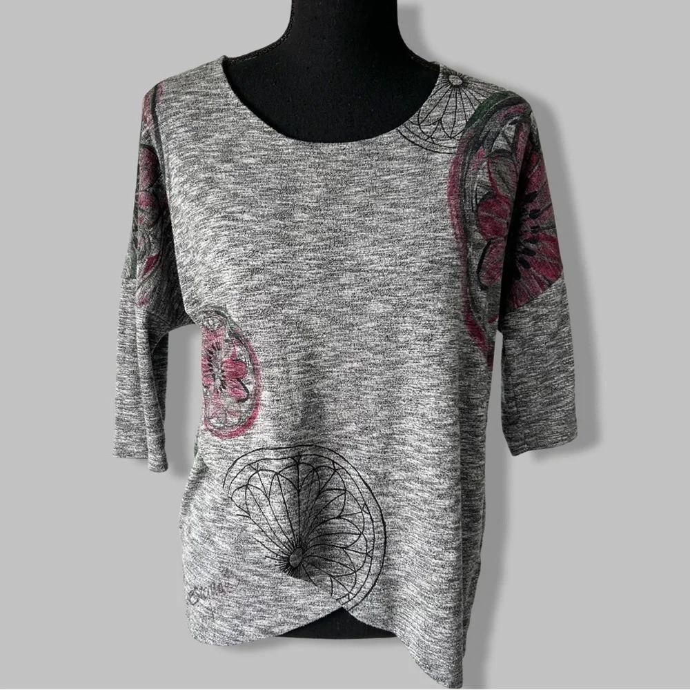 Desigual Regina Criss Cross Front Pullover Jumper Shirt